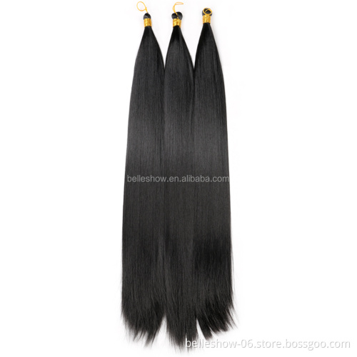 Wholesale 20-28 Inch smooth Braids Synthetic Hair black mix color box Bulk Jumbo bone straight hair bundle crochet braiding hair